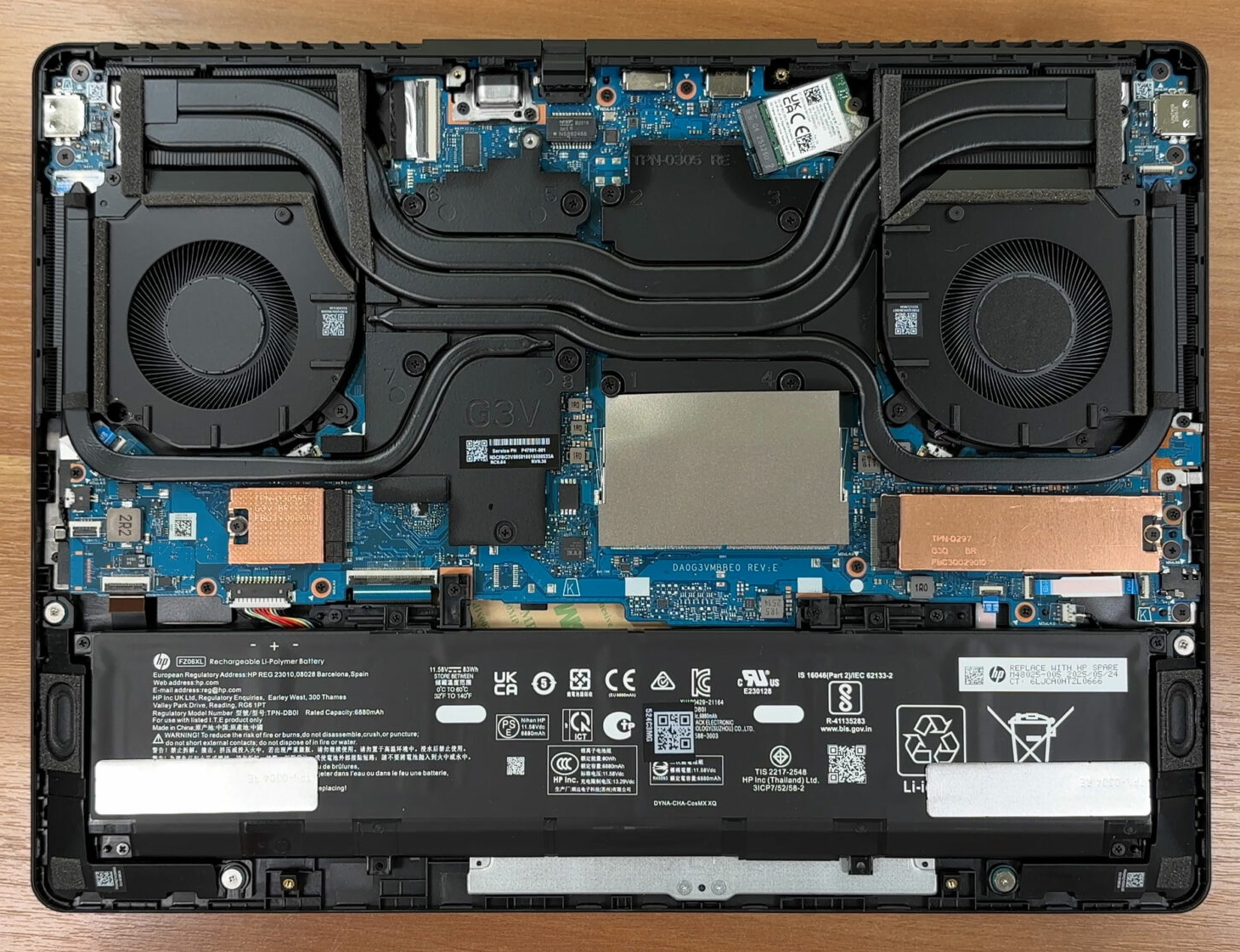 Internal Photo of HP OmniBook 7 13-bg 16-ap TPN-C179 N96907-001 CPU Fan original (HP 16-ap)